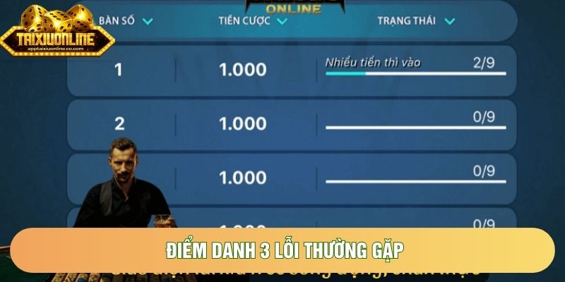 Điểm danh 3 lỗi thường gặp Điểm danh 3 lỗi thường gặp